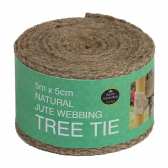 Attache d'arbre en toile naturelle de 5 m x 5 cm