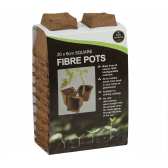 20 pots carrés en fibre de 6 cm