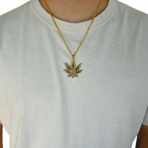 Collier Pendentif Feuille...