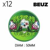 Boîte de 12 Grinders en chanvre Beuz Skeleton Vert