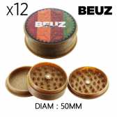 Boîte de 12 Grinders en chanvre 50 mm Beuz Hemp