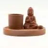 Plateau d'Encens Bouddha Céramique Terre Cuite | Porte-Encens Méditation
