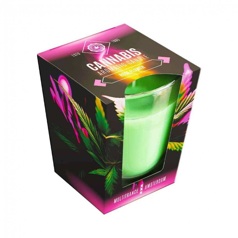 Bougie parfumée au Cannabis Rose Flower | MULTITRANCE