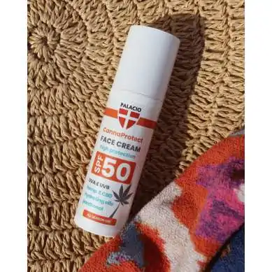 CannaProtect Crème Visage SPF50 au Chanvre & CBD, 50 ml Palacio