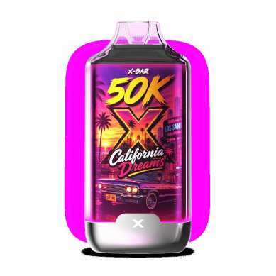 Kit X-BAR 50K Ice City California Dreams + 3 e-liquides 10 ml