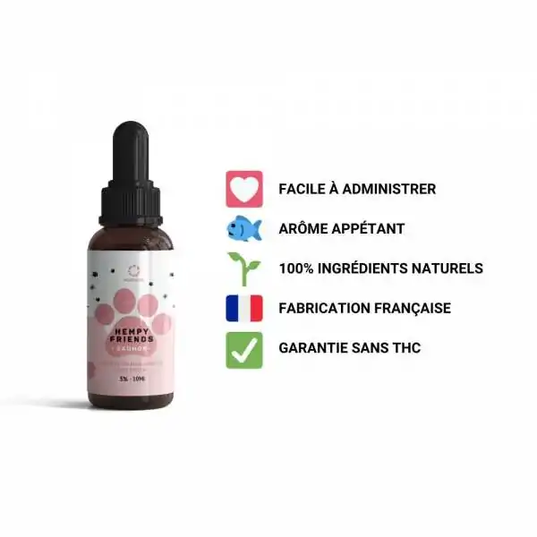 Huile CBD animaux 3% saumon...