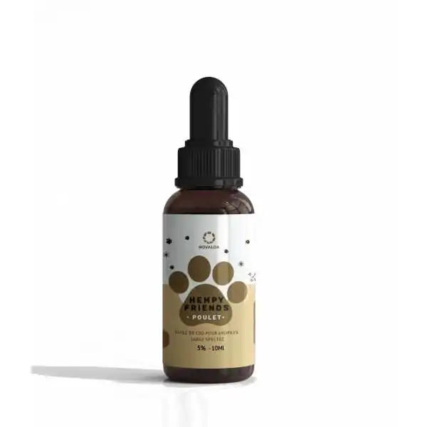 Huile CBD animaux 5% poulet...
