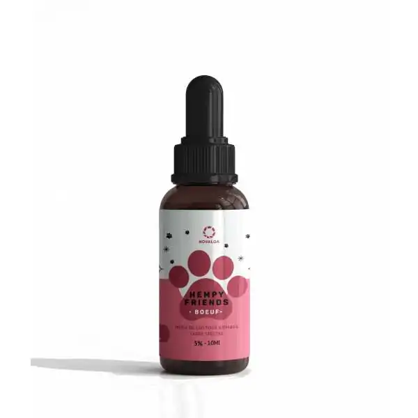 Huile CBD animaux 5% boeuf...