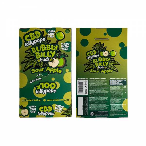 Sucette CBD pomme - 100 pcs...